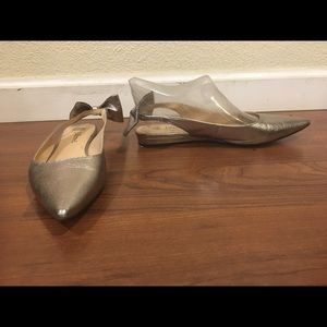 J. Reneé Silver Pointy Toe Slingback size 8.5
